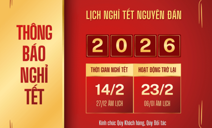 THÔNG BÁO NGHỈ TẾT NGUYÊN ĐÁN 2026